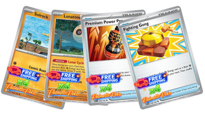 Mega Evolution Playset Pokemon Solrock Lunatone Fighting Gong Premium Power Pro
