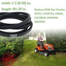 Craftsman Mower Belt 1/2"x101" Husqvarna Poulan 429636 532429636