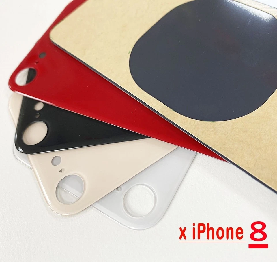 iPhone 8  - Coperchio posteriore in VETRO  con Foro GRANDE - Applicazione Facile - Immagine 3 di 4
