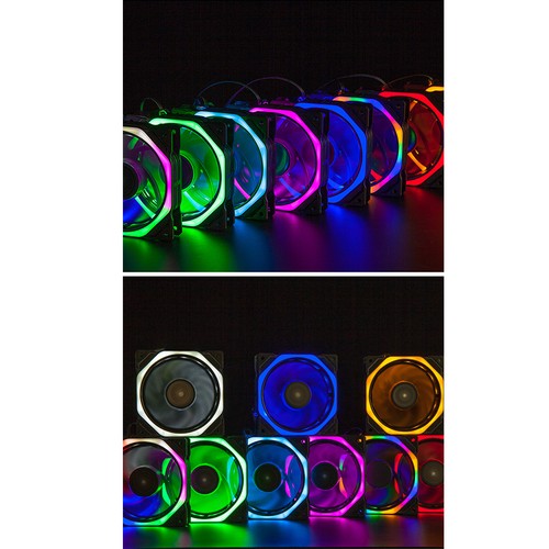 12CM Spider Star RGB Case Fan-Dual-Ring 16 LED Hydraulic Bearing Quiet PC Cooler - Afbeelding 3 van 24