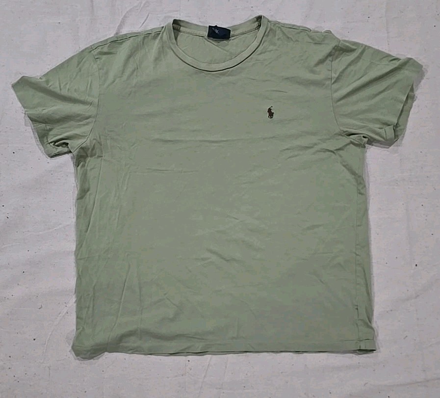 Polo Ralph Lauren vintage camicia uomo L verde rosso pony manica corta