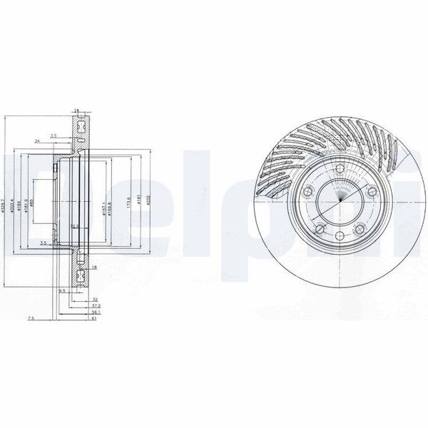Bremsscheiben Vorne Links Ø330Mm BelüFtet FüR VW Touareg 7L 7P5 Porsche 07-18-image