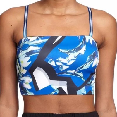 NWT Clover Canyon Crop Top MED Vibrant Blue Sexy Beach Adj Strap