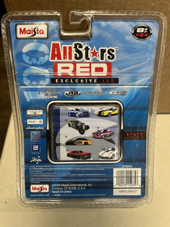 Maisto все звезды красный эксклюзивный 100 литой 1969 Corvette купе 1:64 серебро - Изображение 3 из 3