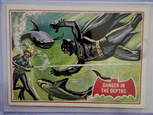 1966 Topps Batman Red Bat #14A Danger in the Depths — Raw