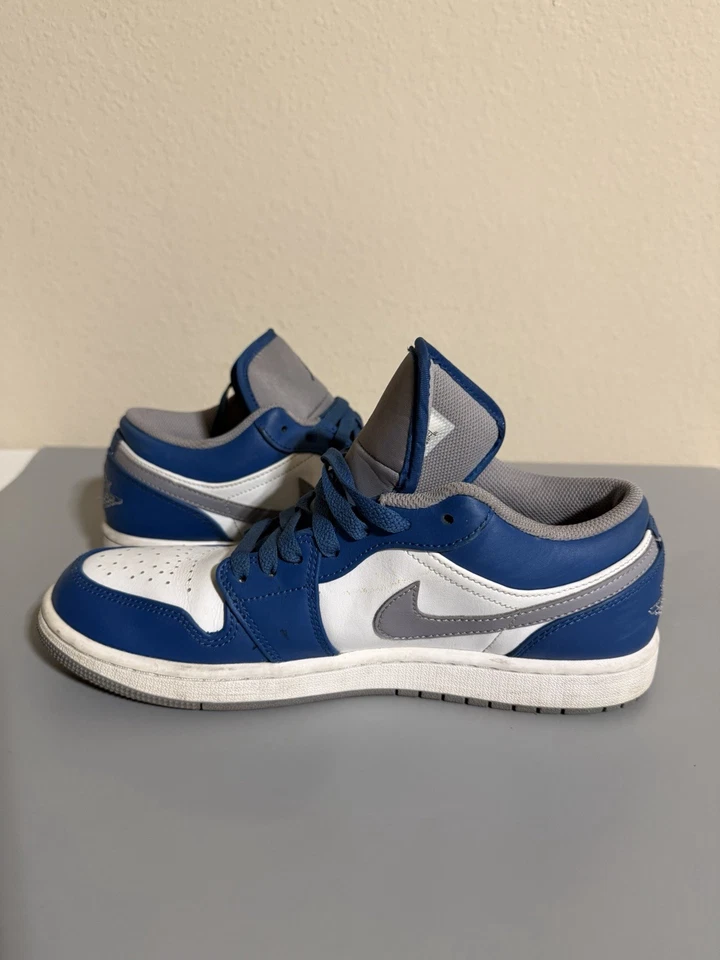 Zapatilla deportiva Air Jordan 1 Low 2023 'True Blue Cement' talla 8,5 azul/blanco/gris Foto 4 de 4