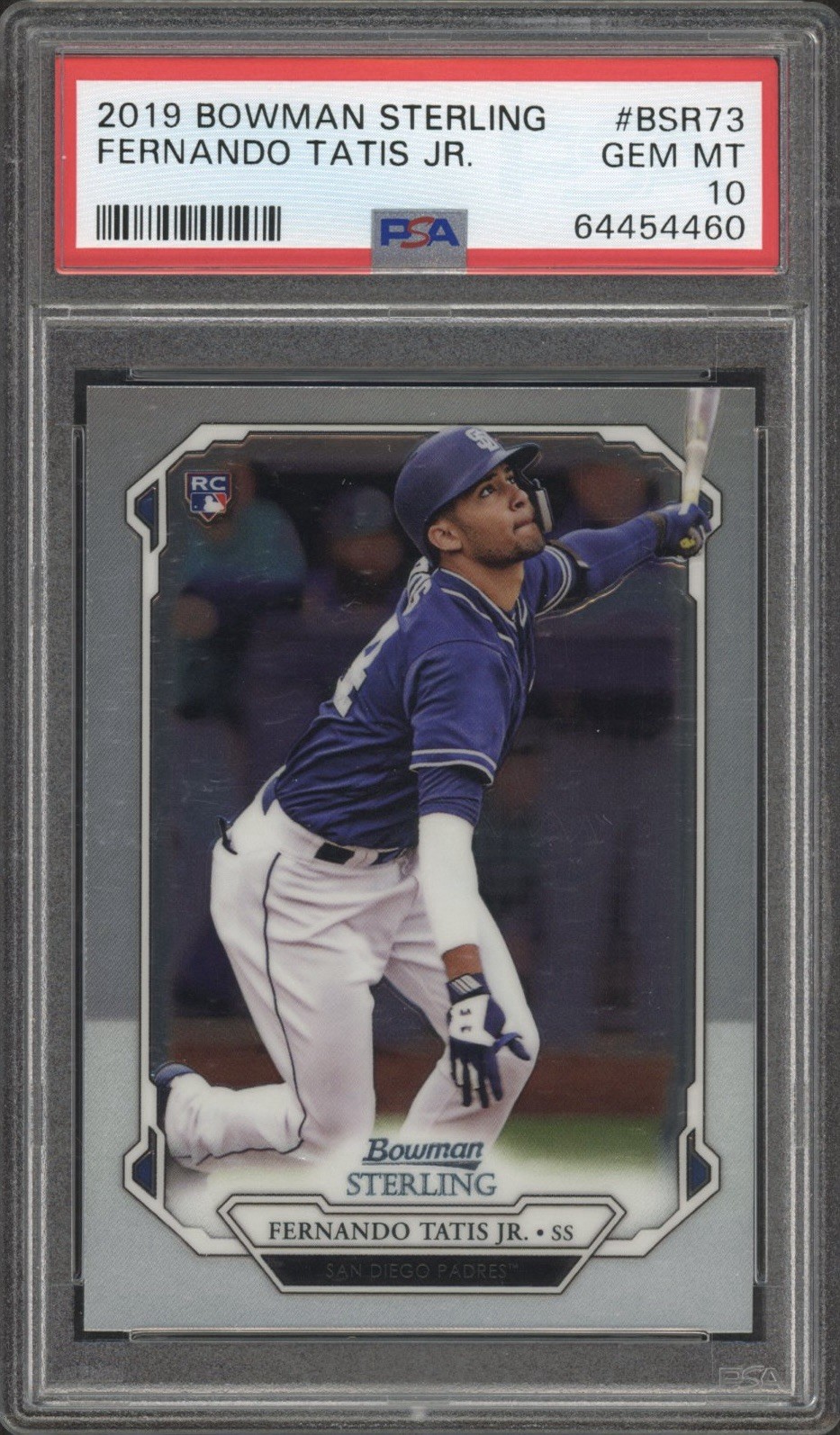 2019 Bowman Sterling Fernando Tatis Jr. Rookie RC #BSR73 PSA 10 GEM MT Padres