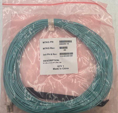 Fiber Optic Cable X66250-15 - R7, CBL, LC-LC, OPT, OM4, 15M - NEW