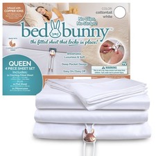 Bed Bunny Locking Fitted Bed Sheet Set,AS SEEN ON TV,Stays On Won t Slip Off