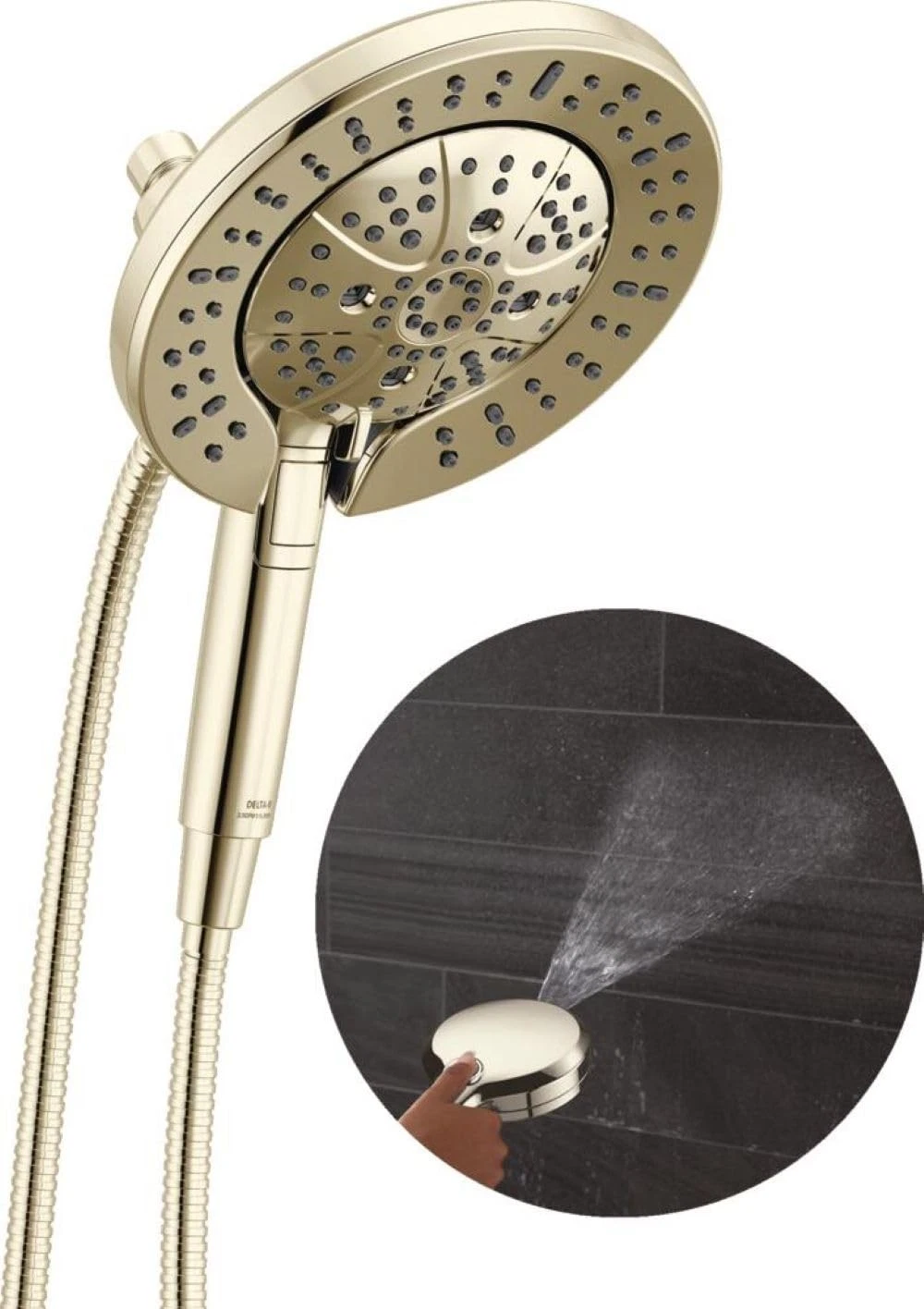 Delta Faucet 7Setting In2ition 2in1 Dual Shower Head with ProClean Spray