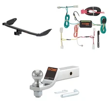 CURT Trailer Hitch Tow Package With 2in Receiver, Wiring, 45295 Ball Mount-13343