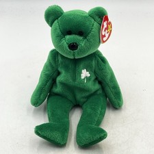     ERIN    1997 Ty Beanie Babies Green Irish Clover BEAR St. Patrick's MWMT 