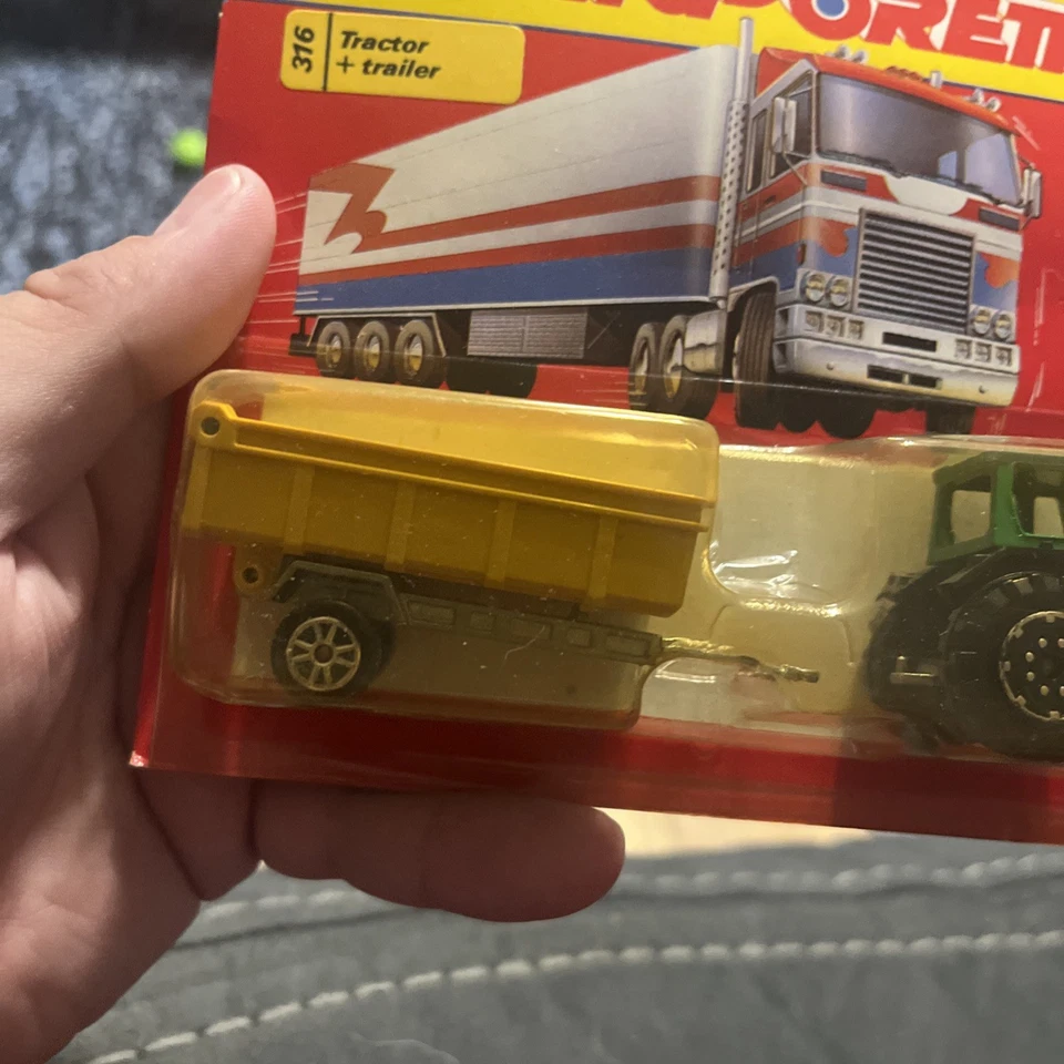 Majorette #316 Farm Tractor & Trailer Action Moving Parts France - Image 3 of 4