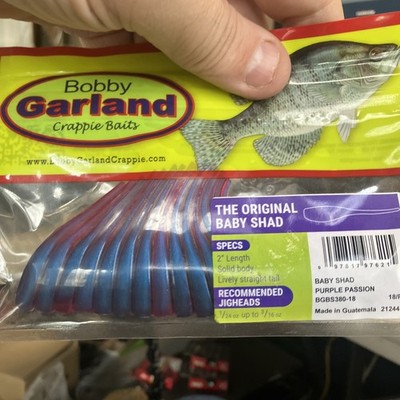 (18 pack) Bobby Garland The Original Baby Shad 2'' Purple Passion Bait