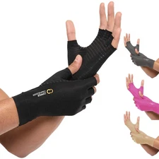 Copper Compression Arthritis Gloves | Fingerless Arthritis Carpal Tunnel Pain