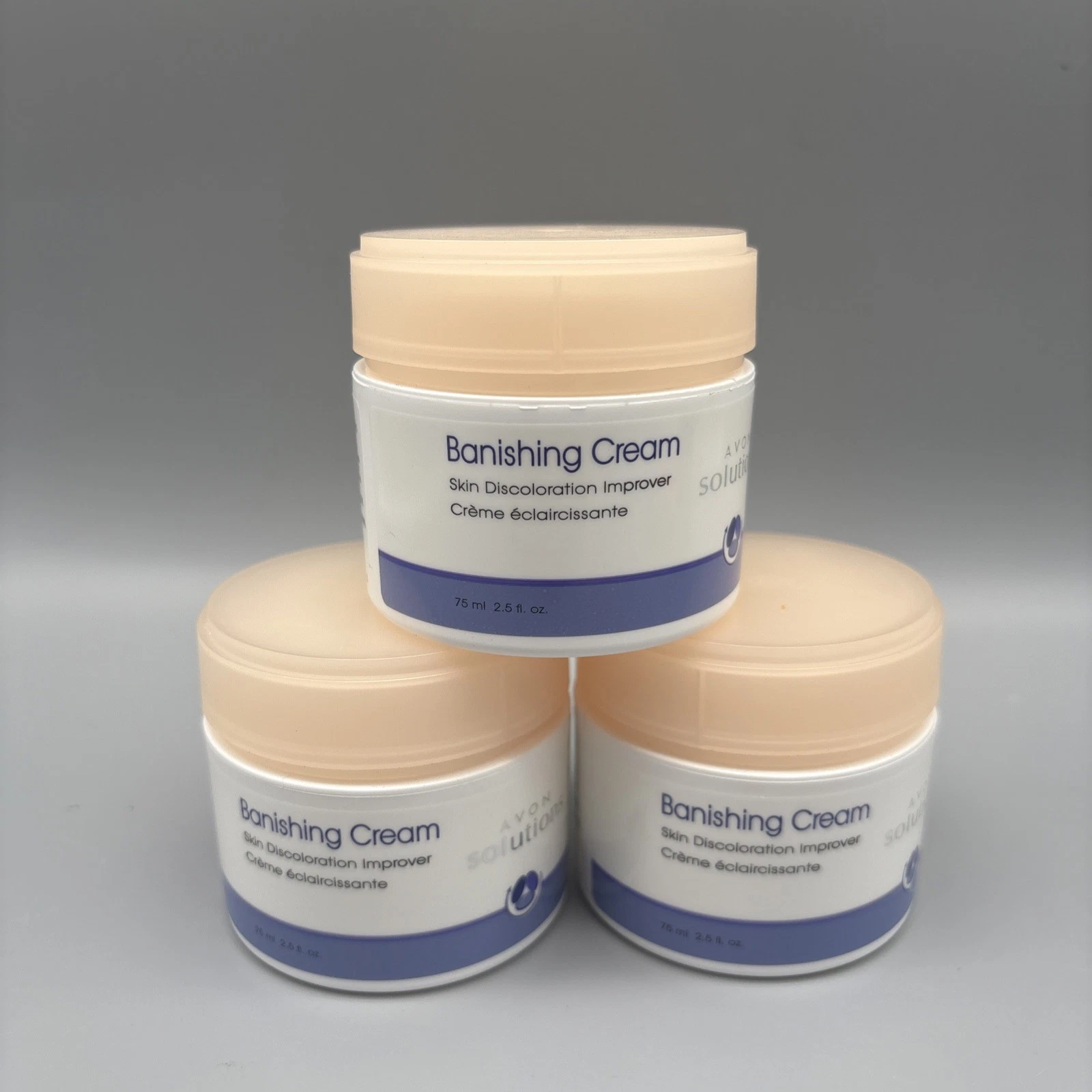 Pack of 3 Avon Solutions Banishing Cream Skin Discoloration Improver 2.5 fl. oz