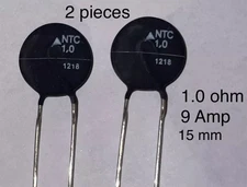 2 Pc. Epcos TDK NTC 1 .0 Ohm, 9 Amp ICL Thermistor B57237S109M 15mm Diameter
