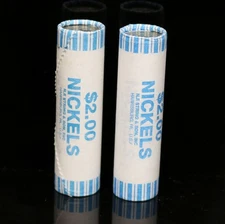 No Date Showing Jefferson Bison Nickles  NF String Mint Roll Free Shipp #1208