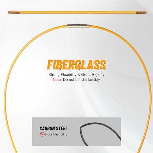 KOOTANS 11ft Fiberglass Glow Rod Wire Pulling Kit