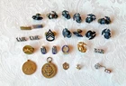 Military Pins Button Mixed WW2 Korean Some Sterling 26 Vintage items