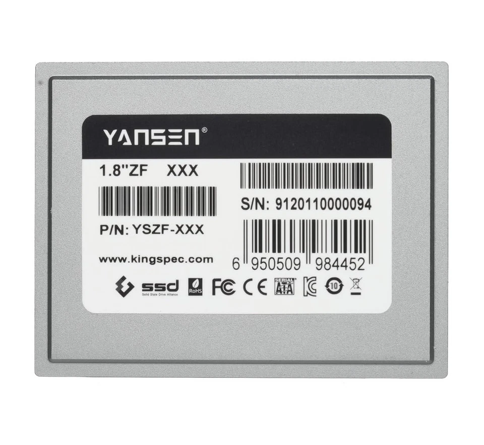 KingSpec Yansen 64GB 1.8" ZIF 40pin SSD Solid State Disk SM2236 Controller Co... - Image 2 of 4