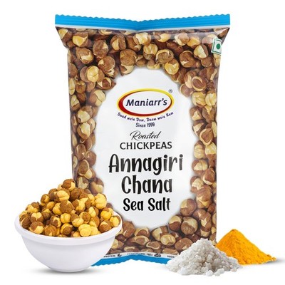 Dry Roasted Chickpeas - Crunchy Snacks (2.8oz x 6 Packs) - Vegan, GMO-Gluten ...