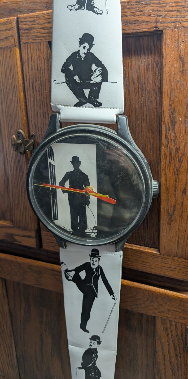 Vintage Charlie Chaplin Wristwatch Wall Clock Lutong 44” Giant Watch Decor