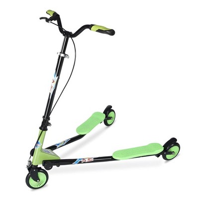 AODI Swing Scooter, 3 Wheels Drifting Folding Kick Scooter with 4-Leve