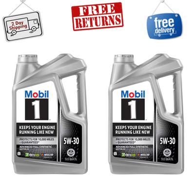 2 PACK Mobil 1 Advanced Full Synthetic Motor Oil 5W-30, 5 Quart - Premium Engine