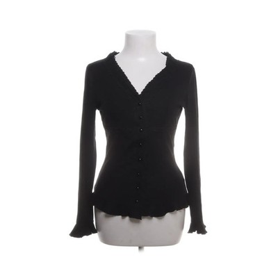 Strickjacke, Damen, Größe: S, Schwarz, Polyester, Einfarbig, Feinstrick #yi8