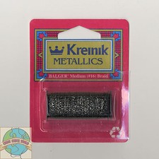 Kreinik Metallic Thread 11Yd Spool of 010HL Steel Grey Hi Lustre M 16 Braid