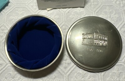 Tiffany & Co Centennial 3 1/8” Round Pewter Box Honoring Unocal