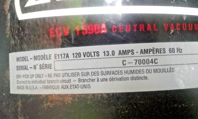 outer allergen central vacuum unit 