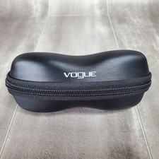 Vintage VOGUE Eyeglasses Sunglasses Zip Up Hard Case Black