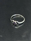 Vintage Sterling Silver 925 Square Purple Amethyst Dainty 9.25 Ring 2.05g
