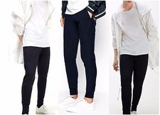 MEN SLIM FIT TRACKSUIT BOTTOMS SKINNY JOGGERS SWEAT PANTS GYM TROUSERS