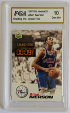 Allen Iverson 1997 UD Nestle Crunch Time #33 RC Gem Mint 10 GRADED