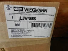NEW IN BOX LJWN666  WIEGMANN LAY-IN WIREWAY 6X6X6" STRAIGHT NIPPLE NEMA 12