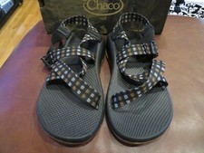 NWT Mens Check Black Chaco Z Cloud Sandals, 14