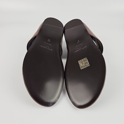SAINT LAURENT Cassandre $895 Aesthetic Brown Leather Sandals