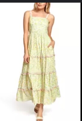 Lost And Wander  Floral Tiered Dress Size M