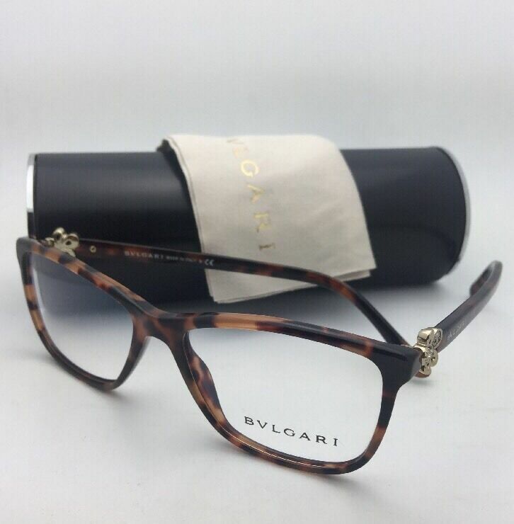 New BVLGARI Eyeglasses 4073-B 5243 54-16 140 Tortoise Havana Frame