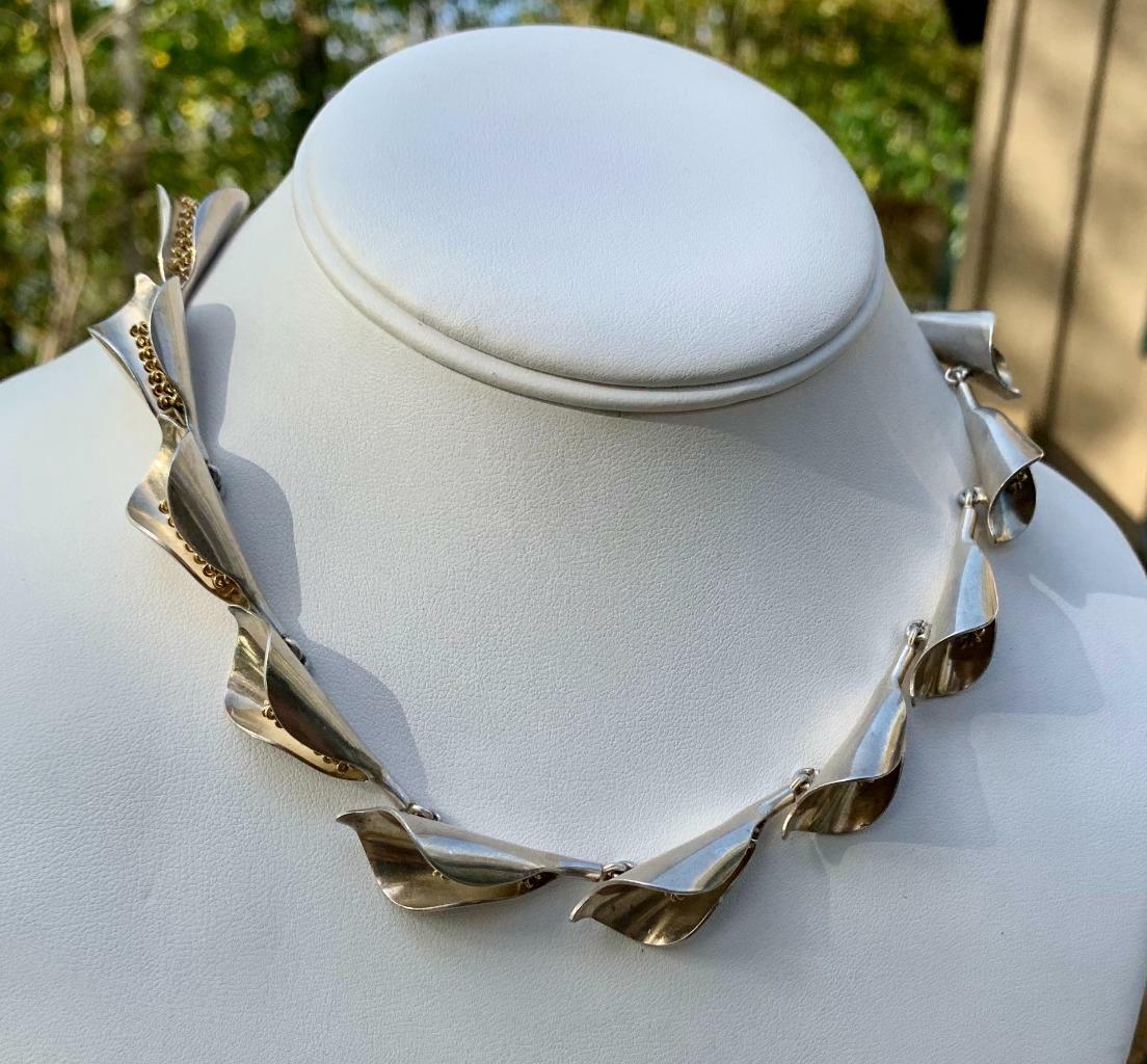 Anton Michelsen Calla Lily Necklace by Gertrude Engel Rougie