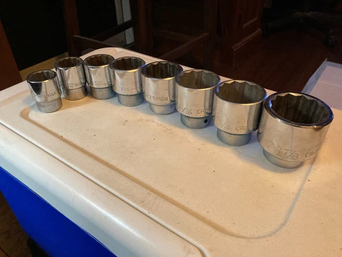 CRAFTSMAN 6-PC 3/4 DR. SAE SOCKET LOT+ 2 NEW BRITAIN