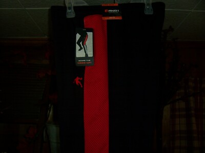 AND1 BOYS COACH JOGGER SPORTS PANTS MESH SIZE LARGE 10-12 ELASTIC WAIST BLACK RE