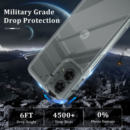 For Motorola Moto G 5G 2024/2023 Clear Case Shockproof TPU Cover/Tempered Glass - Picture 32 of 34