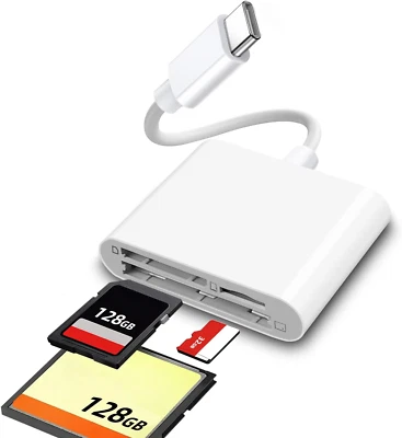 3In1 Lettore Di Schede SD USB C TF/CF Card Reader, Adattatore per Lettore Di Sc