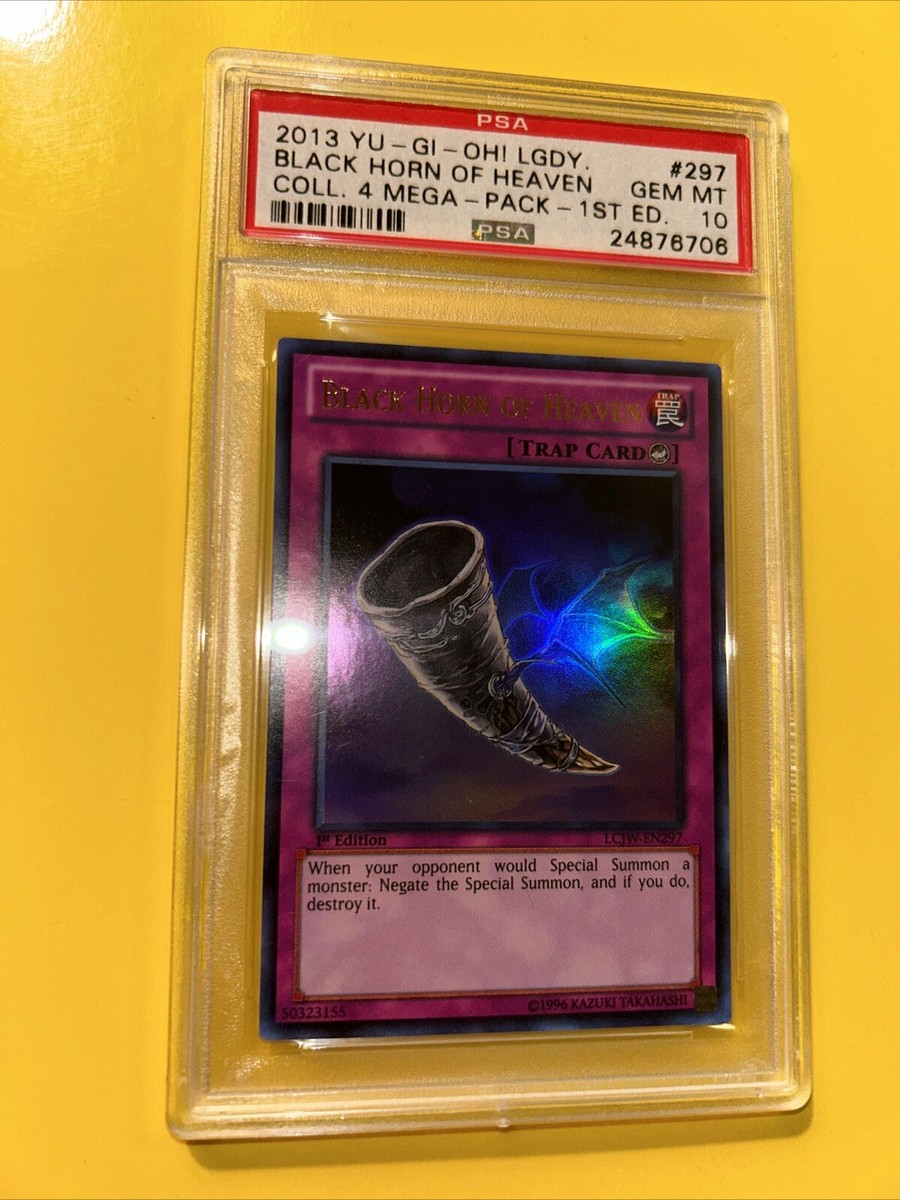 遊戯王 Black Horn of Heaven 1st Edition YuGiOh BLACK HORN OF HEAVEN #LCJW-EN297🔥PSA 10 GEM🔥1st EDITION