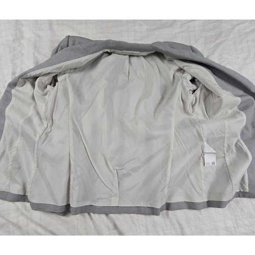 Hugo Boss Womens Jimelana 98% Wool Blazer 2-Button Front Gray Size 12 - Picture 7 of 10