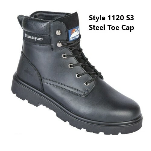 HIMALAYAN 5114 Hygrip S3 schwarz metallfreier Verbund Sicherheitsstiefel mit Zwischensohle NEU